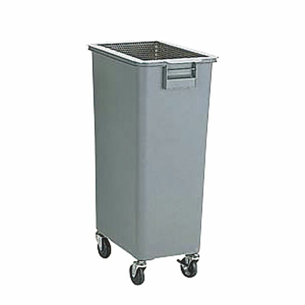 【1個】本間冬治工業 ゴミ箱 BK 角ペール65型(キャスター付)水切カゴセット 00478701 プロステ