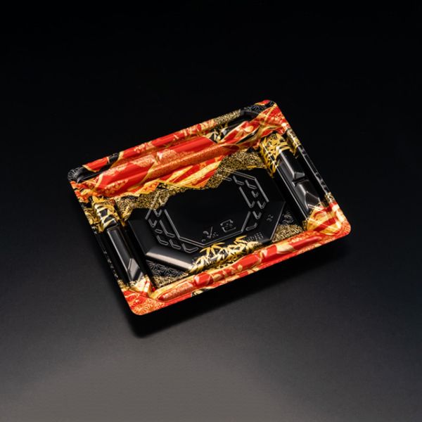 【1200枚】刺身・鮮魚容器 リスパック バイオPS 美枠 15-12B はれひ赤 00308289