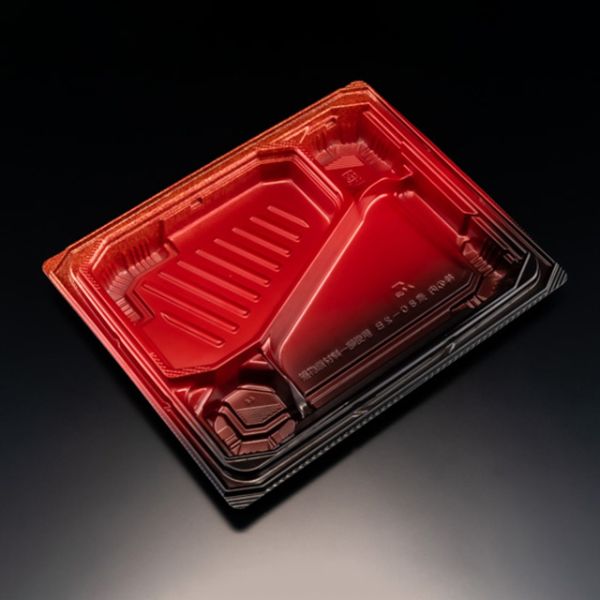 Rakuten - 【50枚】弁当容器 リスパック バイオ 枠の内 煮80-2B K-えんび赤 00311373