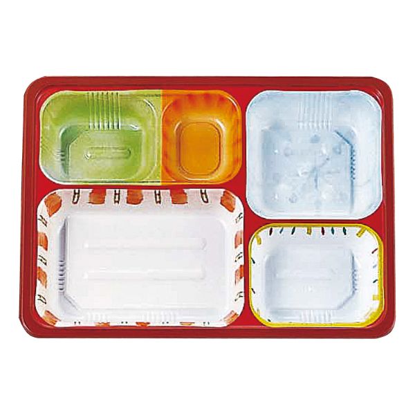 【800枚】弁当容器 タカギ産業 TSR-70-55(2) 柄付 本体 00322332