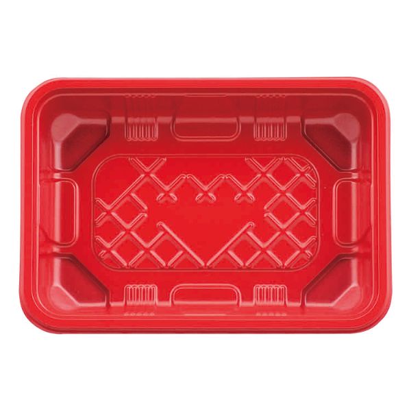 Disposable - 【1200枚】弁当容器 タカギ産業 TSR-10 赤黒 本体 00322872