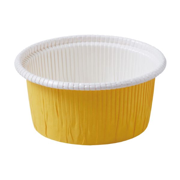 【2000枚】菓子容器 天満紙器 CR-43 カールカップ 黄 00405084 プロステ