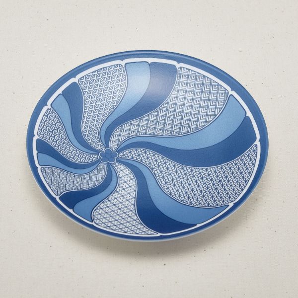 【500枚】丸皿 青葉紙業 まるひらざら 250 そめつけ 00429789