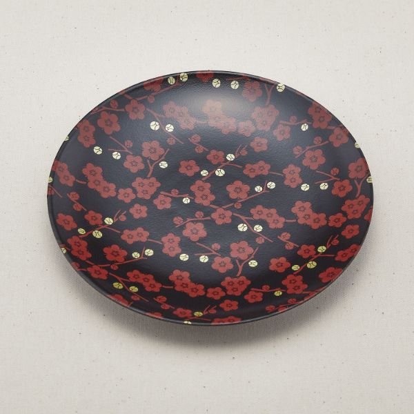 【500枚】丸皿 青葉紙業 まるひらざら 250 赤梅 00429820