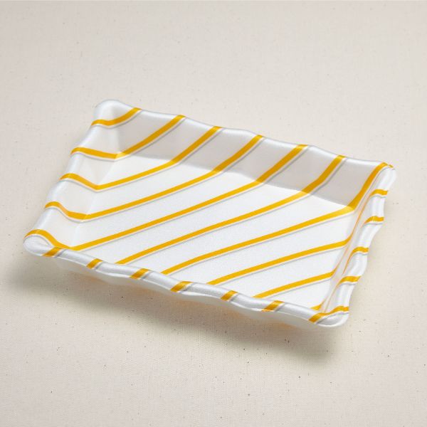 【600枚】刺身容器 青葉紙業 なみざら 50 ストライプ 00430109