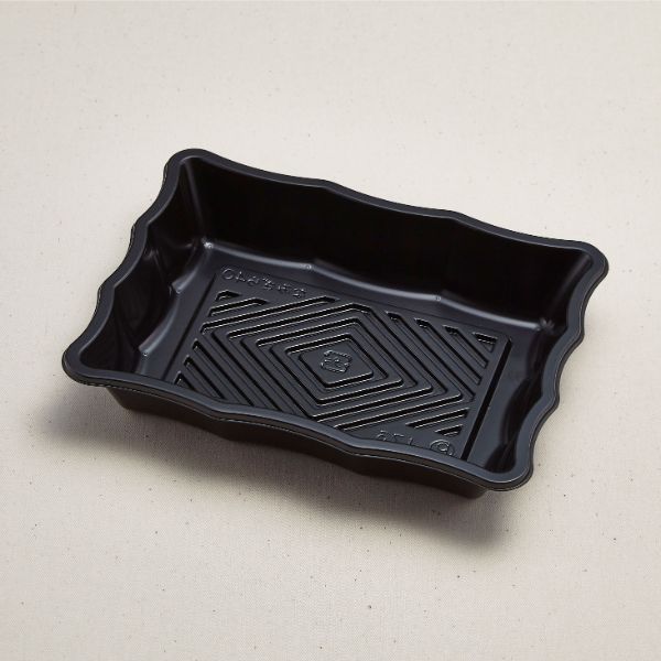 【900枚】刺身容器 青葉紙業 なみざら 40 HI黒 00430144