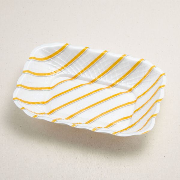 【900枚】刺身容器 青葉紙業 ふかざら 中 ストライプ 00430183