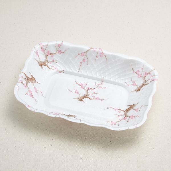 【900枚】刺身容器 青葉紙業 ふかざら 中 紅梅 00430190