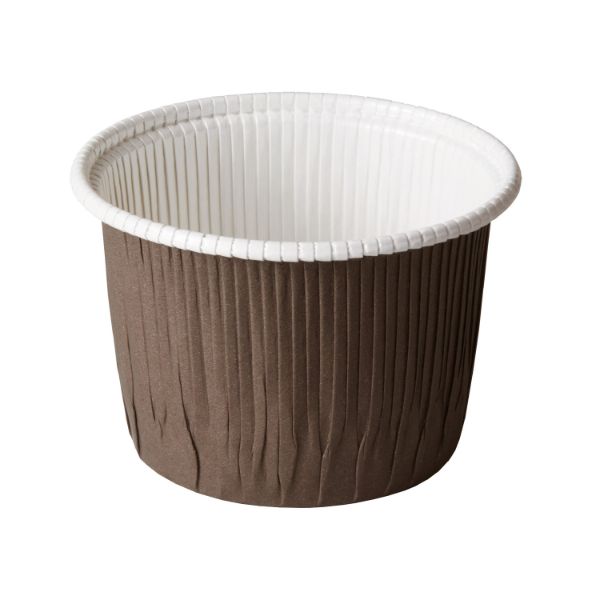 【1500枚】菓子容器 天満紙器 CR-72 カールカップ 茶 00682481 プロステ