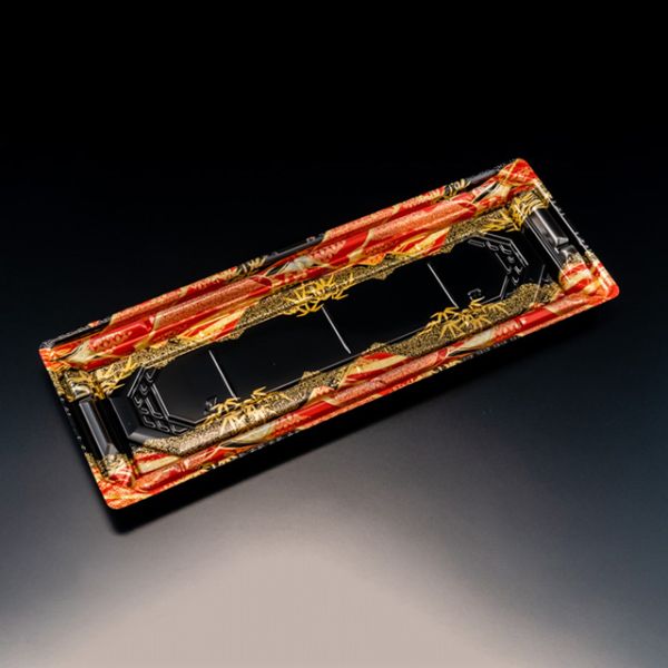 【50点】刺身容器 バイオPS 美枠 32-12B はれひ赤 リスパック 00684777