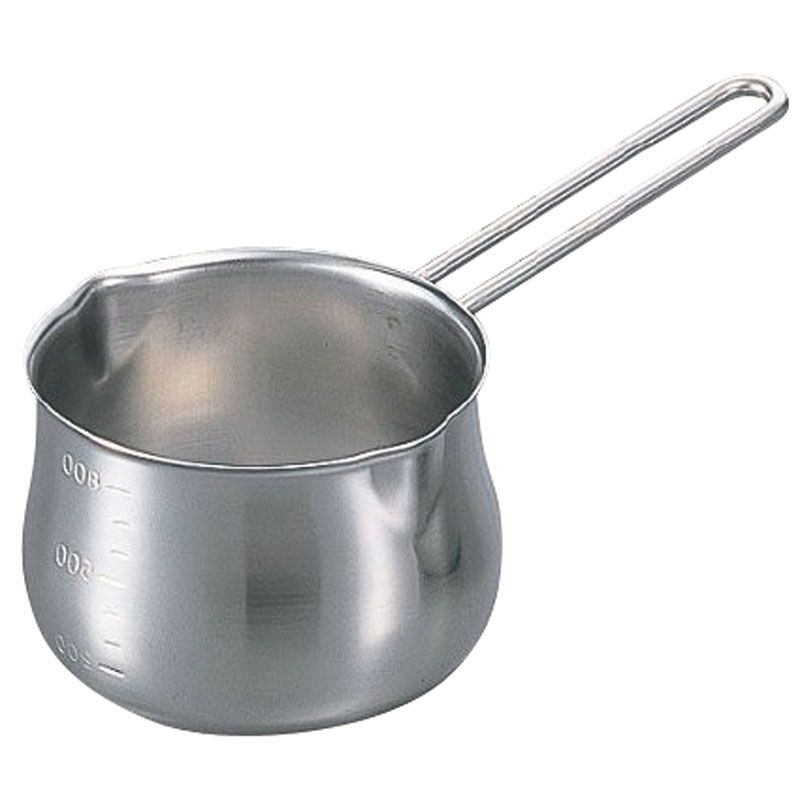 【1個】カンダ 調理道具 18-8 目盛付ミルクパン 1000ml 00487847 プロステ