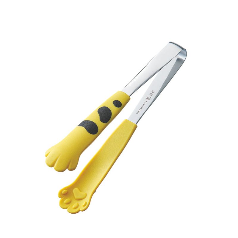 【1個】カンダ 調理道具 18-0 卓上トングきゃっちだにゃん たま黄 00491038 プロステ