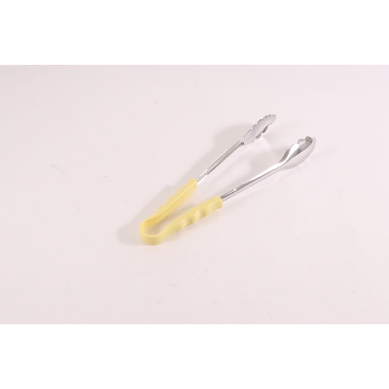 【1個】カンダ 調理道具 カラー万能トングPP柄 大 イエロー 00491092 プロステ