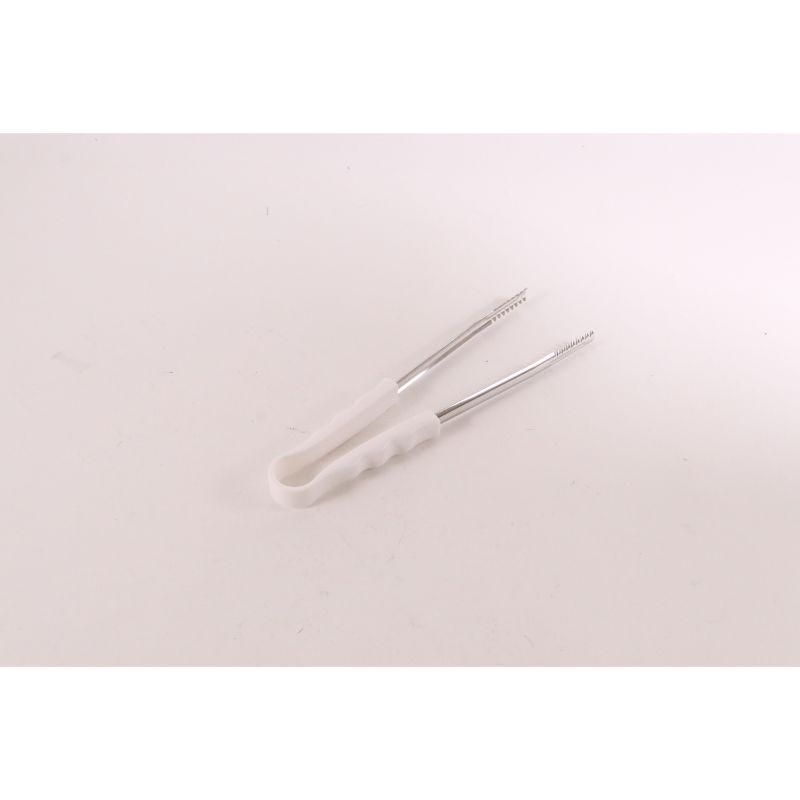【1個】カンダ 調理道具 カラー給食トングPP柄 ホワイト 00491121 プロステ