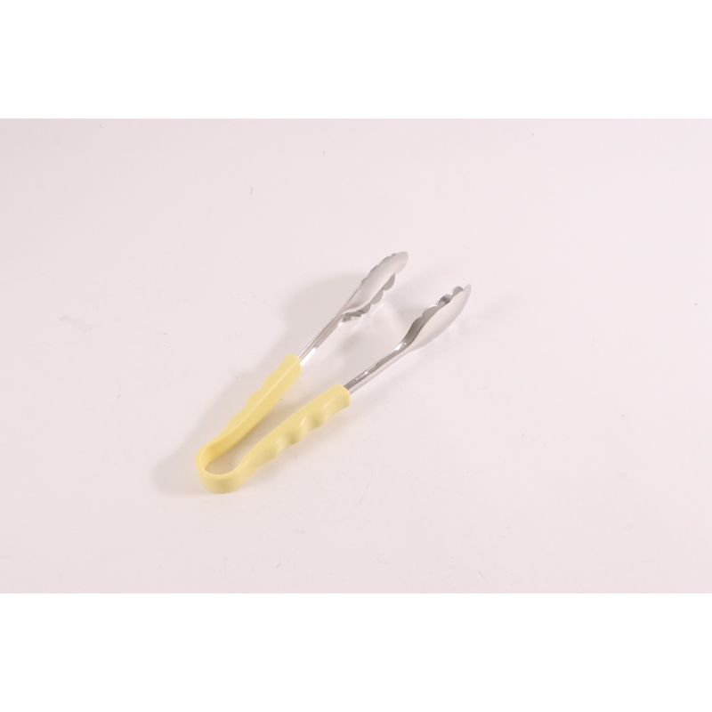 【1個】カンダ 調理道具 カラー万能トングPP柄 小 イエロー 00657992 プロステ
