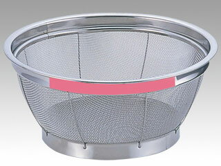 【1個】NEWマンモスカラー浅型ざる18cm桃 厨房 調理道具 00278329 プロステ