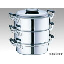 【1個】桃印18-0丸型蒸器27cm 2段 00281444 プロステ