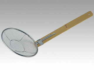 【1個】18-8竹柄そば揚 立柄24cm 00307198 プロステ