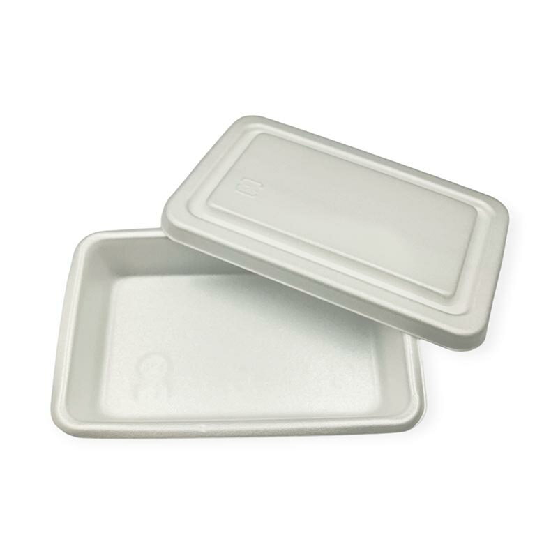 【600枚入/ケース】蓋つきプラスチック容器 テイクアウト 5号角丸折 中央化学 ホワイト 業務用 業者 591