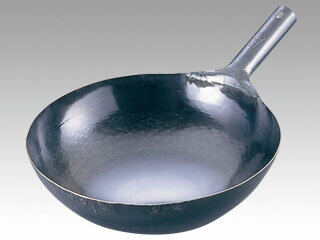 【1個】山田 鉄 打出片手中華鍋(板厚1.2mm)36cm 00366157 プロステ