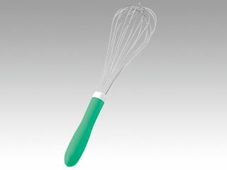 Soup Ladle （Holed） - 【1個】TKG抗菌カラーハンドル泡立 35cmグリーン 00422606 プロステ