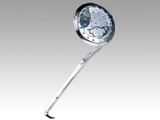 Soup Ladle （Holed） - 【1個】murano(ムラノ)18-8スキンマー特大 00597910 プロステ