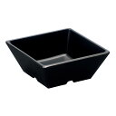 【1枚】カンダ メラミン食器 スクウェア小鉢 黒 10cm SS-24-BK 00478882 プロステ