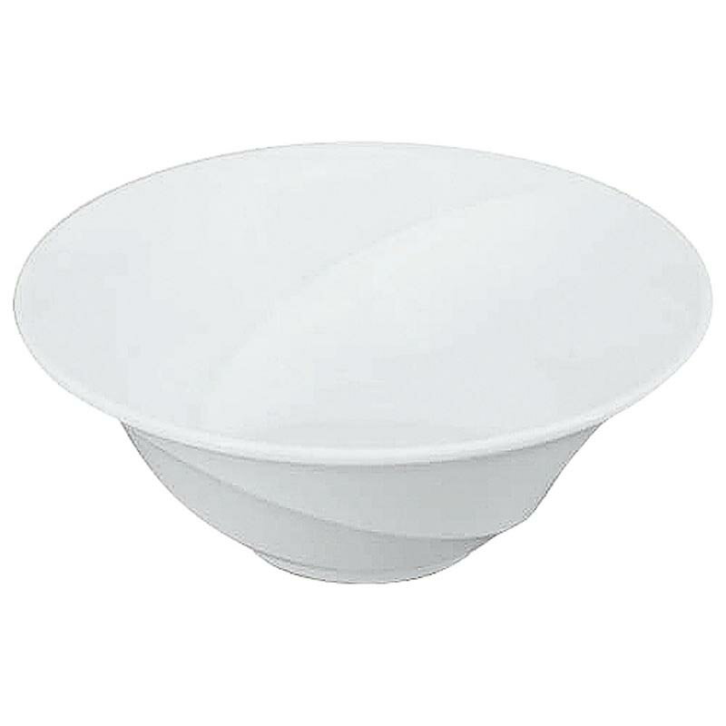 【1枚】カンダ メラミン食器 スパイラルボール 白 20cm 1260cc BY-960-W 00479073 プロステ