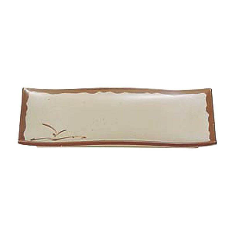 【1枚】カンダ メラミン食器 織部 OB-17 角皿(小) 00479135 プロステ