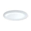 【1枚】カンダ メラミン食器 No.38BW 小判皿 メタ型 10吋 (白) 00479190 プロステ