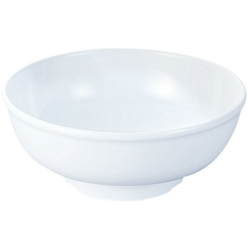 【1枚】カンダ メラミン食器 CS-15W 胴張り丼(大) 白 00479249 プロステ
