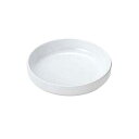 【1枚】カンダ メラミン食器 No.71W 給食用食器漬物皿(フチ切立型) (白) 00479265 プロステ