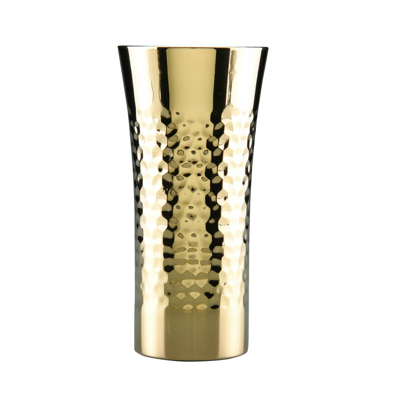 【1個】カンダ グラス・食器 18-8タンブラー 槌目入 24金メッキ 00479780 プロステ