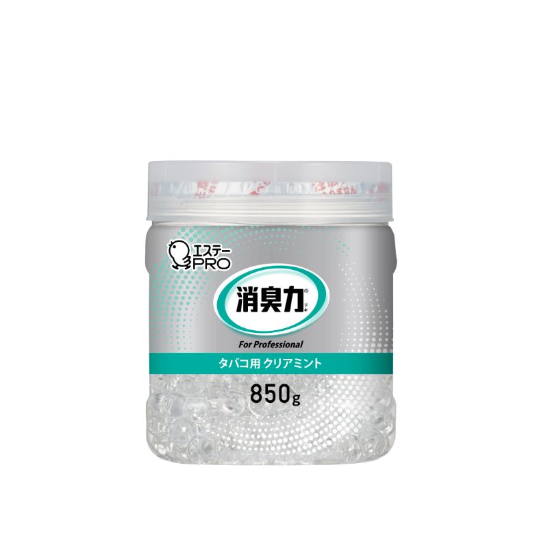 【6個】エステーPRO 消臭剤 消臭力 業務用 ビーズタイプ 大容量 本体 850g タバコ用 クリアミント 0074..