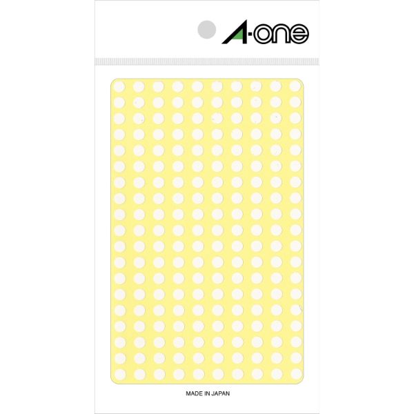 【1冊】プリンター用紙 エーワン カラーラベル 丸型 5mmφ 白9シート(1800片) 00514861 プロステ