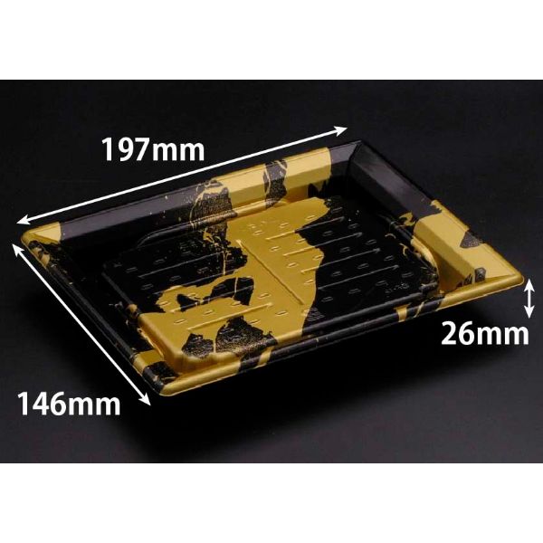 【800枚】寿司容器(浅型・プラ) リスパック バイオPS ふれあい 20-15B いとど金 00691553