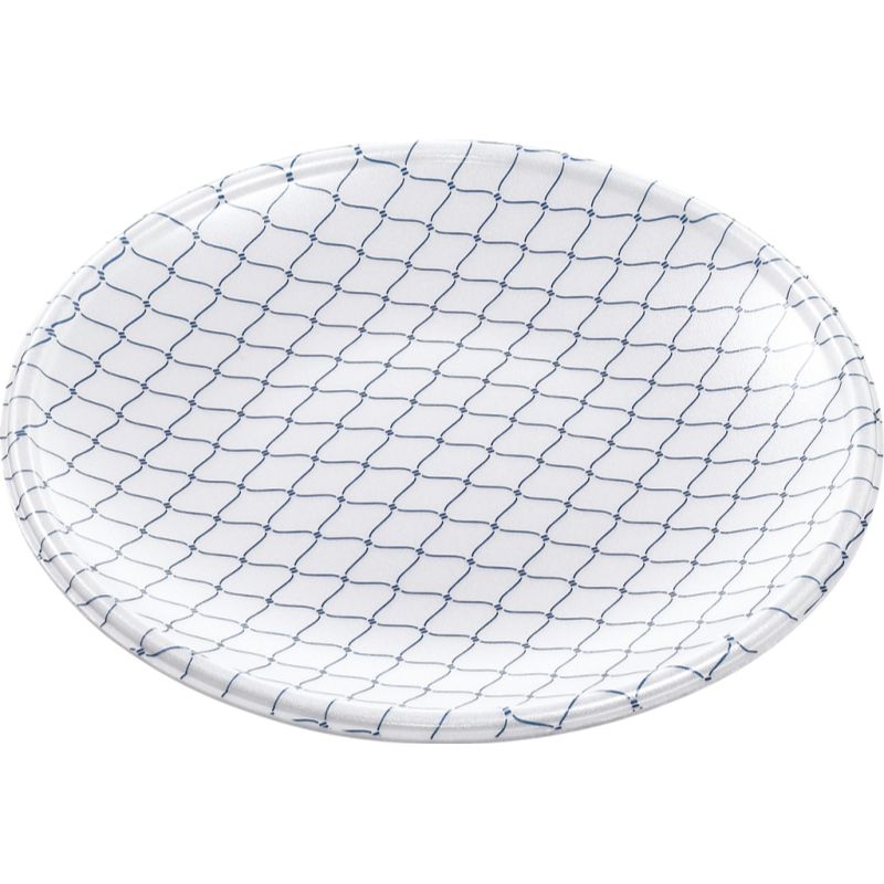 【1200枚】刺身容器 エフピコ 丸皿-19 網ブルー 00711611