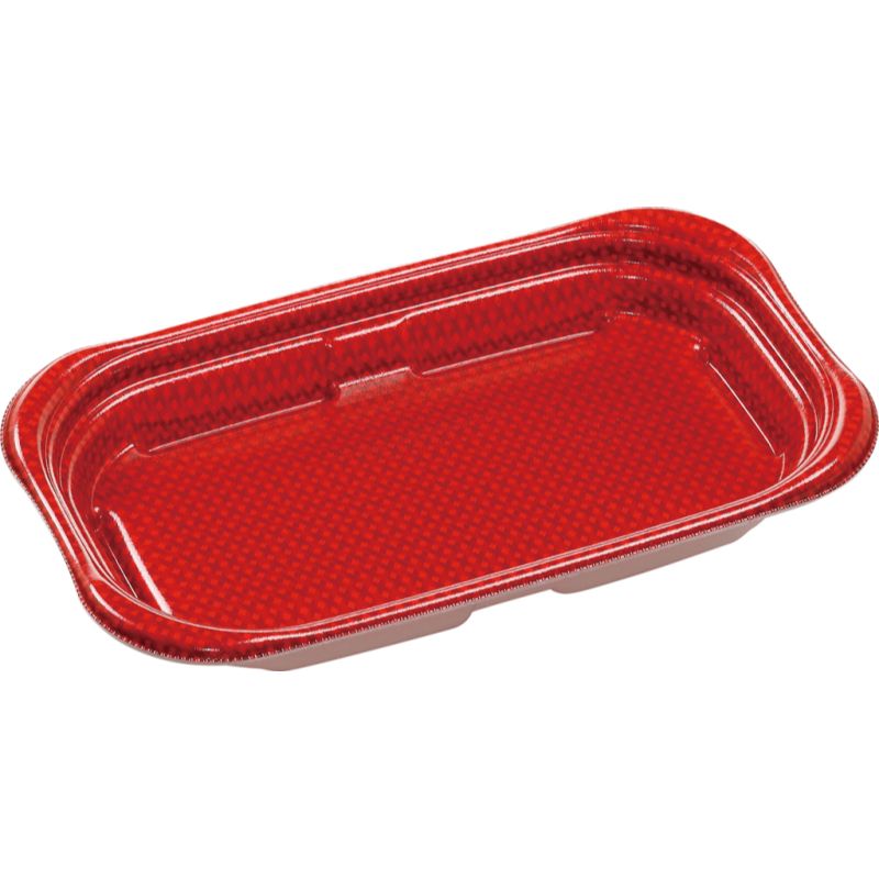 【600枚】惣菜容器 エフピコ MFP優デリ25-15(35)クロスD赤 00731558 プロステ