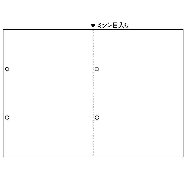 【1冊】プリンター用紙 ヒサゴ マルチプリンタ帳票 A4 白紙2面 ヨコ4穴 源泉用 100入 BP2069 00732289 プロステ 1