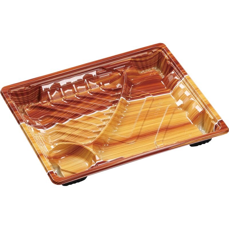 【600枚】弁当容器(プラスチック製) エフピコ MSDアコード23-19-3もえぎ茶 00732899