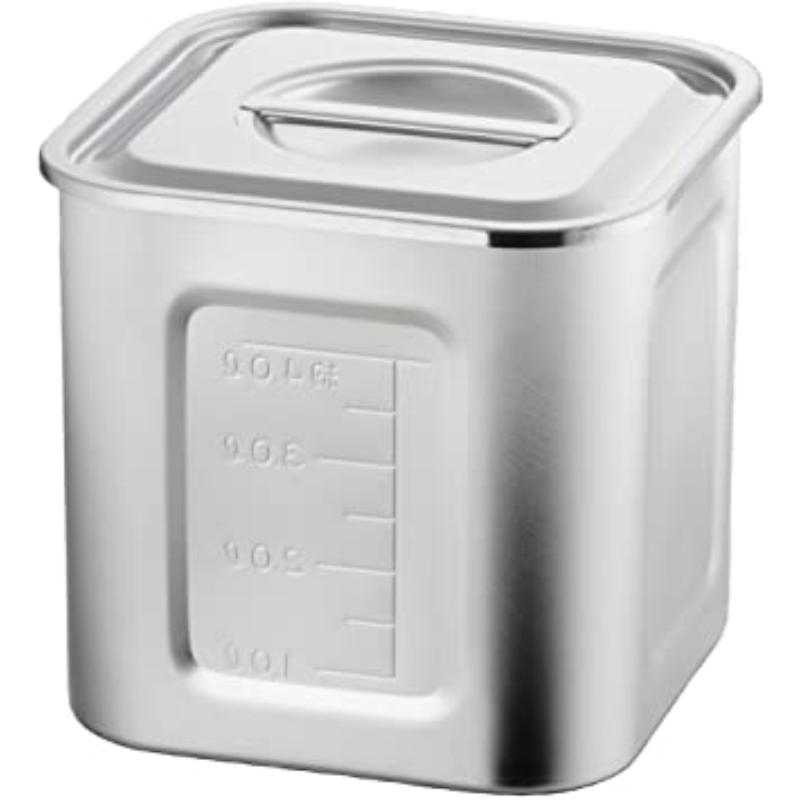 【1個】AG 18-8目盛付角キッチンポット 16.5cm(4.2L) カンダ 00466807 プロステ