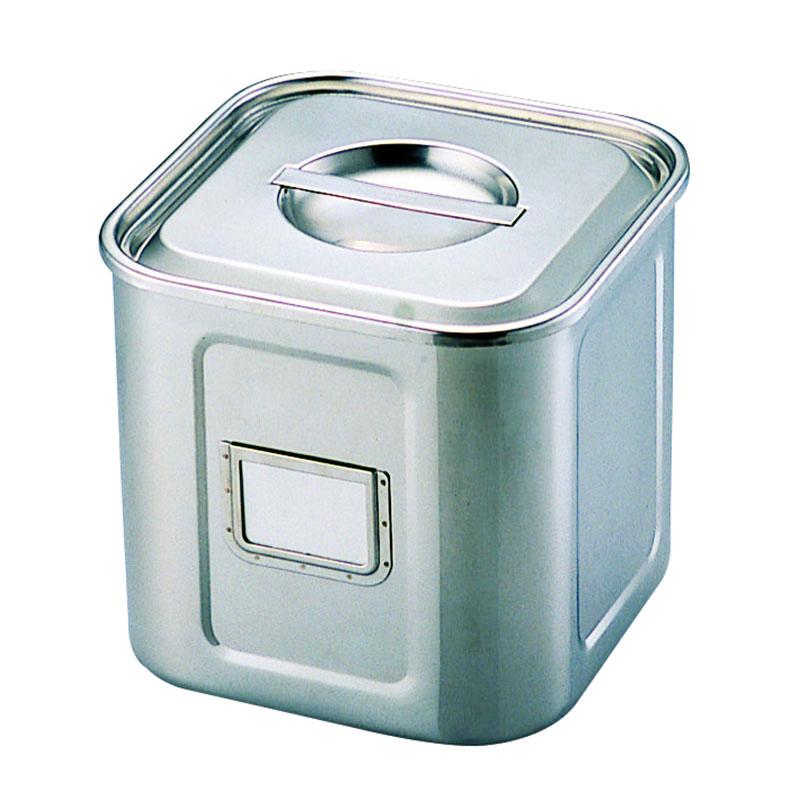 【1個】UK 名札付 角 深型キッチンポット 16.5cm カンダ 00466861 プロステ