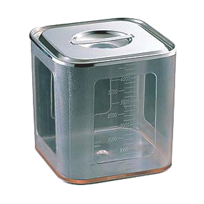 【1個】UK ポリカ角キッチンポット 12cm(1.5L) カンダ 00466893 プロステ