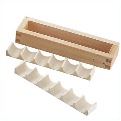 【1個】和食用品 桧 朴製 幕の内抜型 6穴 カンダ 00494961 プロステ