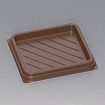 【1200枚】軽食容器 Fパレ W-80 ブラウン 福助工業 00506849