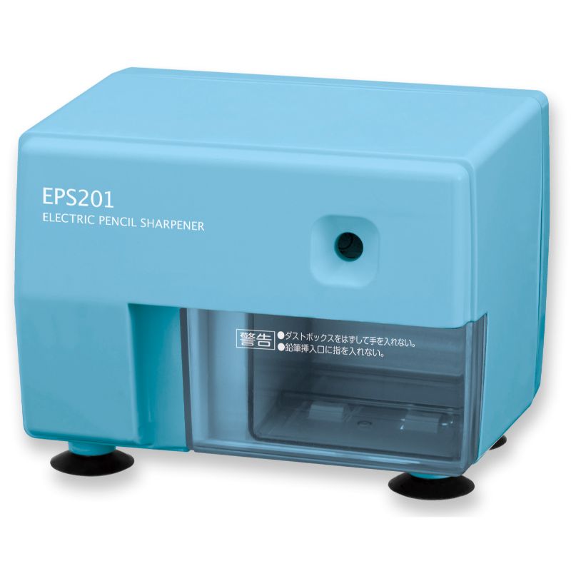 【1個】筆記具 電動シャープナー ブルー EPS201B アスカ 00734503 プロステ