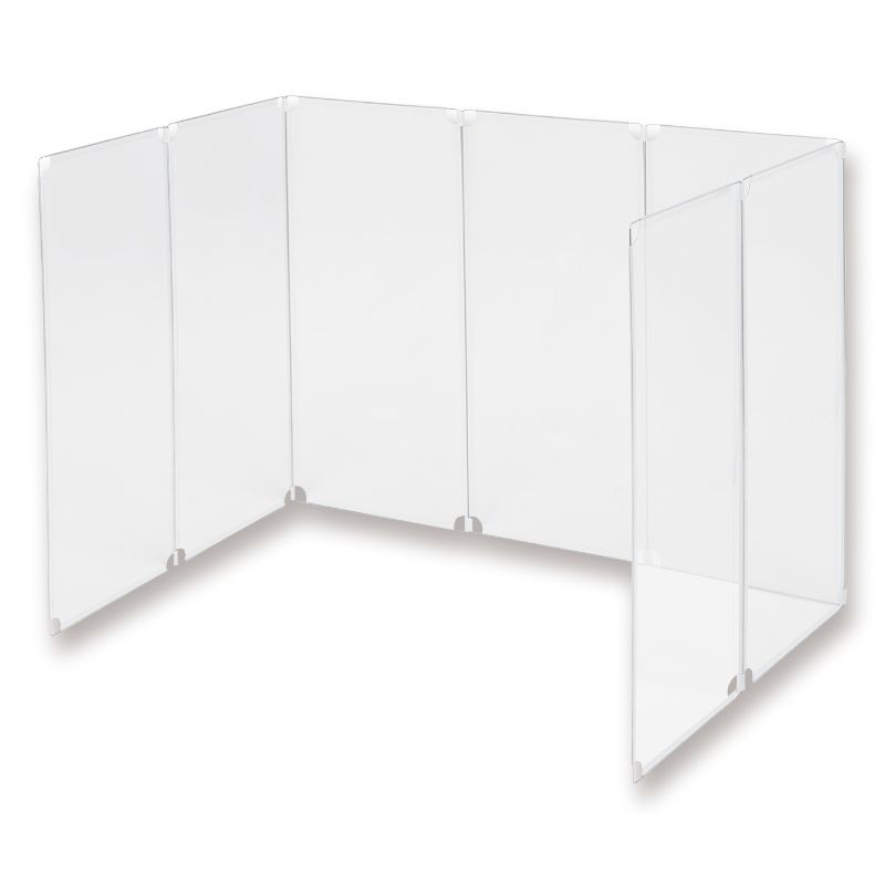 【10枚】飛沫対策品 折りたたみ透明パーテーション 大 VGP90 アスカ 00734616 プロステ