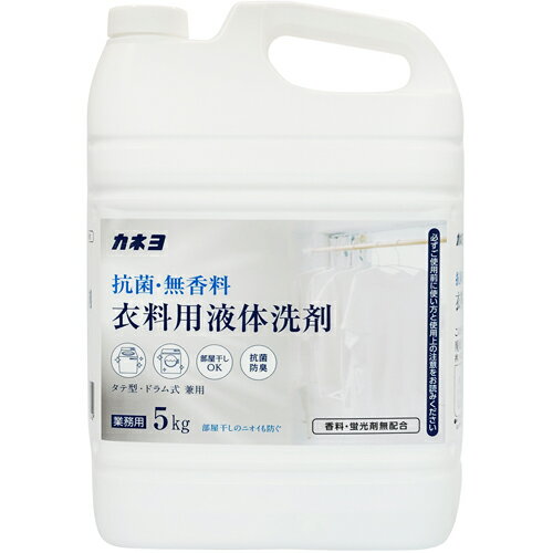 【3個】抗菌 無香料衣料用洗剤5kg カネヨ石鹸 00615193 プロステ