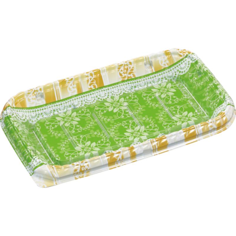 【600枚】オードブル容器 MSDティアラプレート26-15リラD緑 エフピコ 00688604