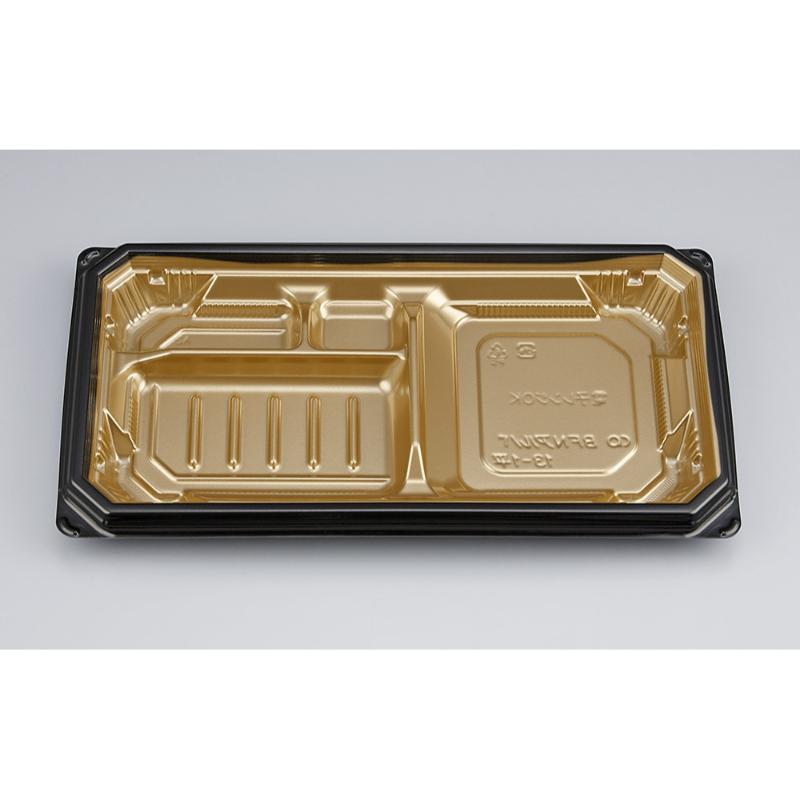 【300枚】弁当容器 BFNアルバ13-1平 本漆GB 本体 シーピー化成 00733108